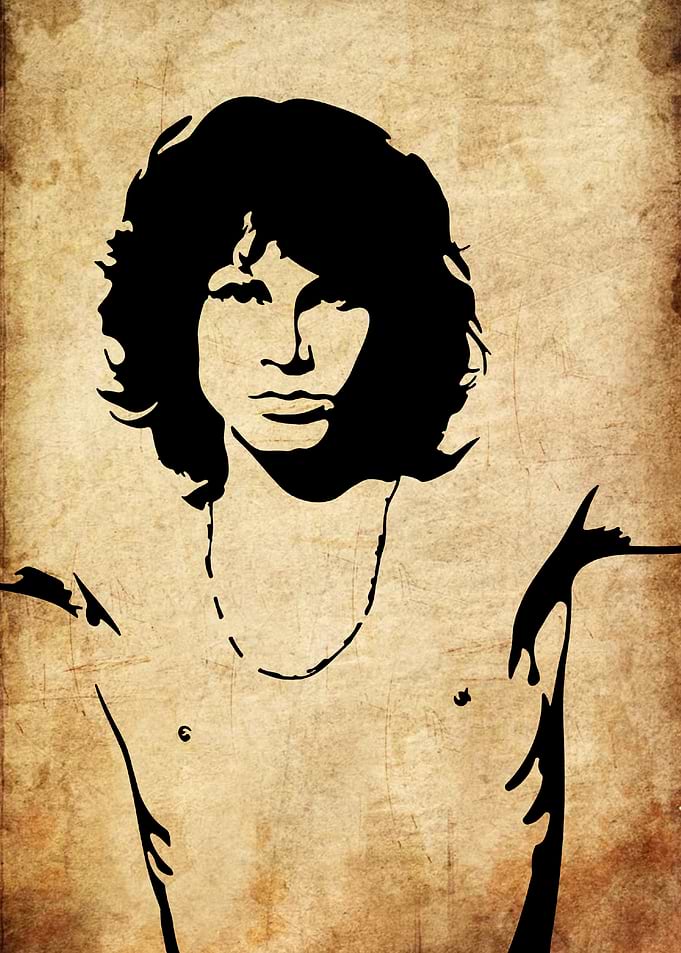 Jim Morrison Silhouette Portrait
