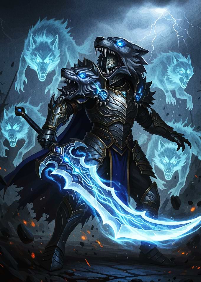Wolf Knight with Spectral Wolves