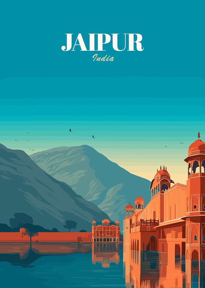Jaipur, India Travel Poster