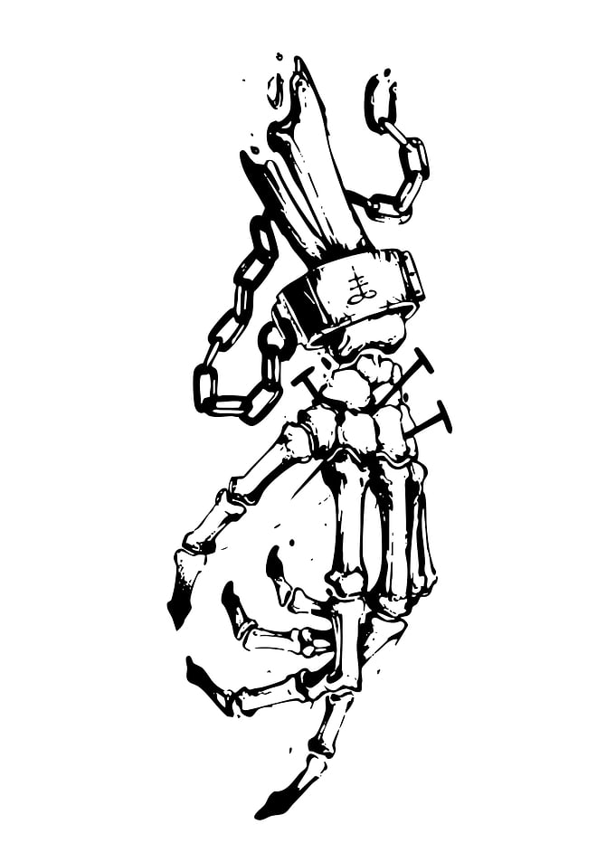Chained Skeleton Hand