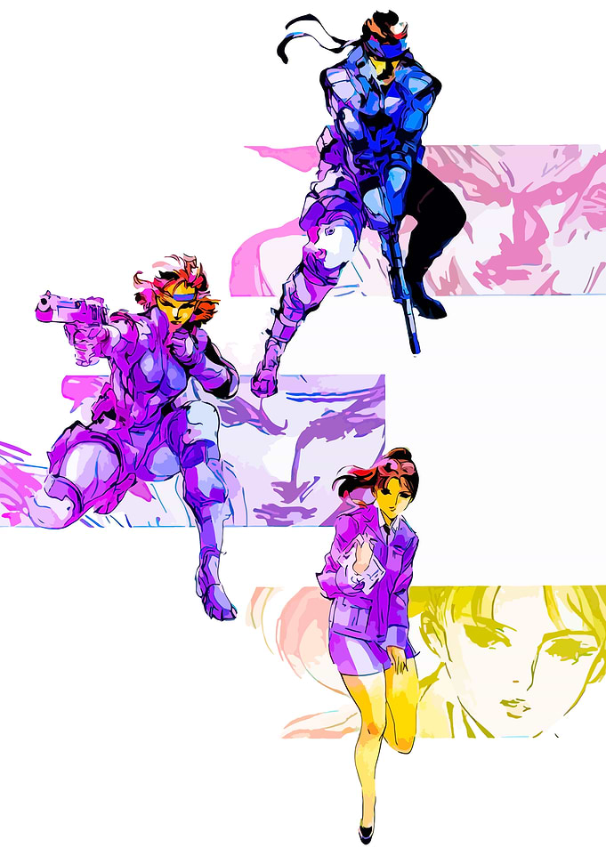 Metal Gear Solid characters illustration