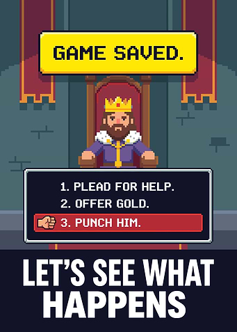 Pixel Art Game Choice: Punch Him