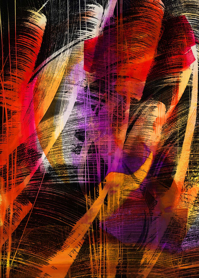 Abstract Brushstroke Painting