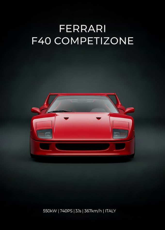 Ferrari F40 Competizione Front View