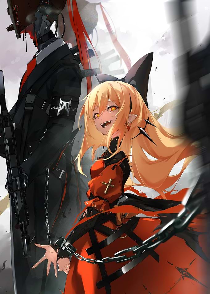 Blonde Girl and Robot Warrior