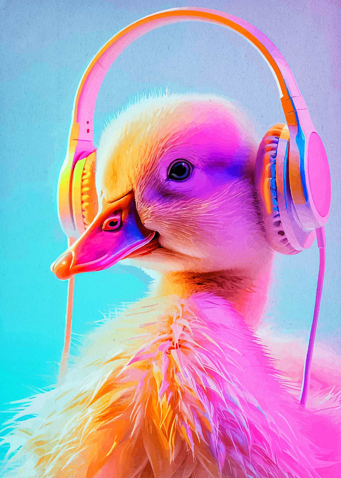 Duckling with Headphones