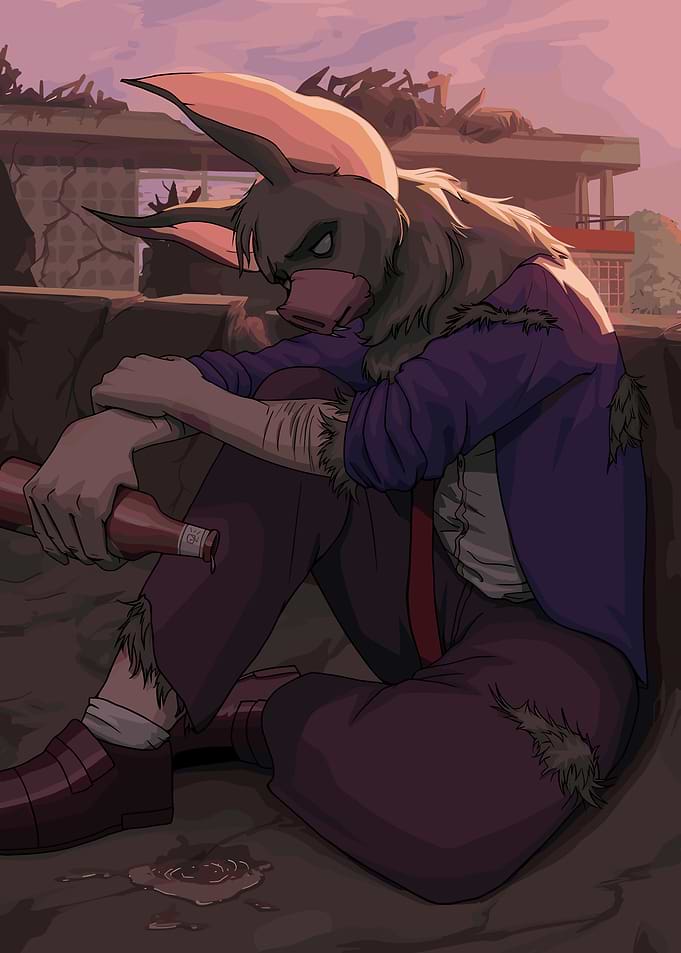 Anthropomorphic Character in Despair