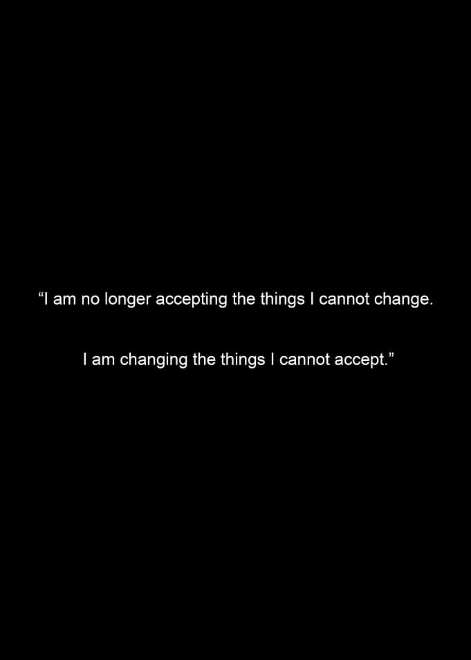 Inspirational Quote on Black Background