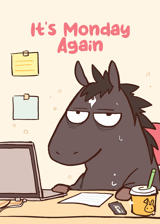 Monday Horse Cartoon