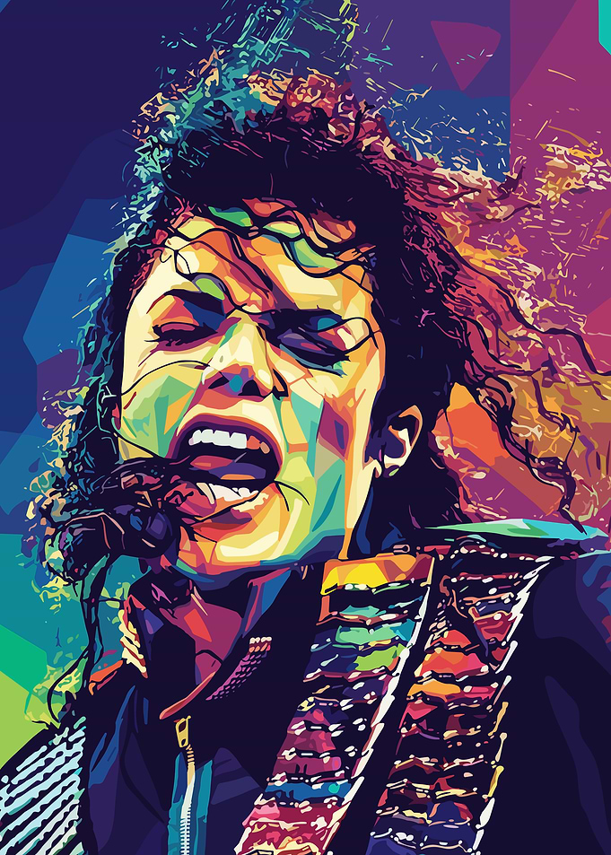 Michael Jackson Colorful Pop Art Portrait
