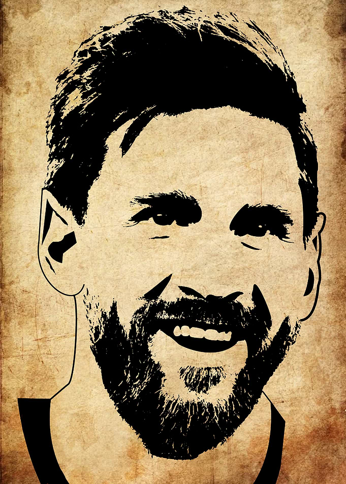 Lionel Messi Portrait Art
