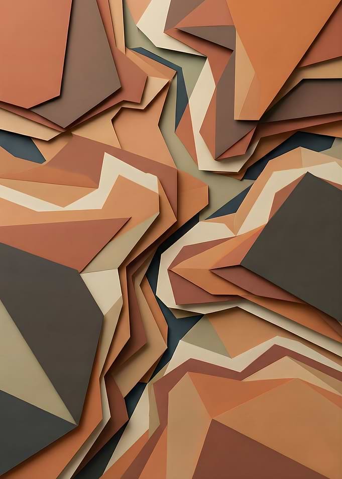 Paper Cut Abstract Topographic