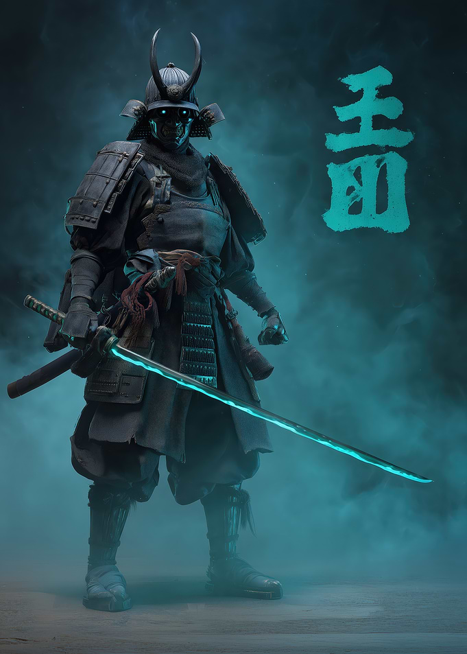 Cyberpunk Samurai Warrior