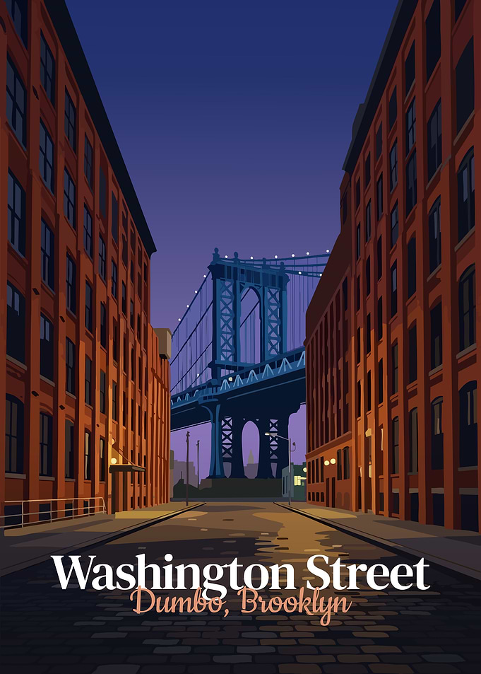 Washington Street, Dumbo, Brooklyn Illustration