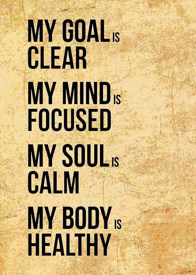 Motivational Quote: Goal, Mind, Soul, Body