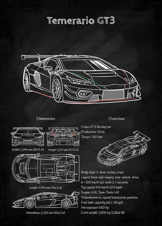 Temerario GT3 Car Blueprint