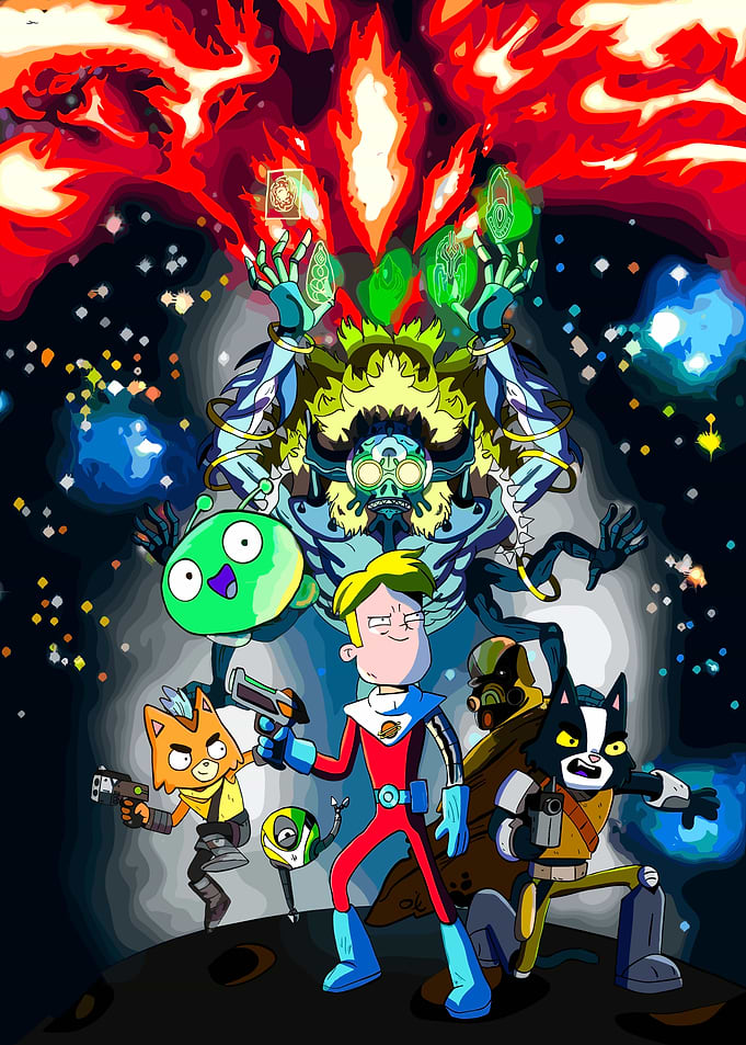Final Space characters in space adventure