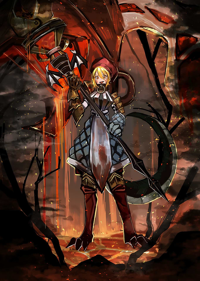 Fantasy Warrior with Dragon Background