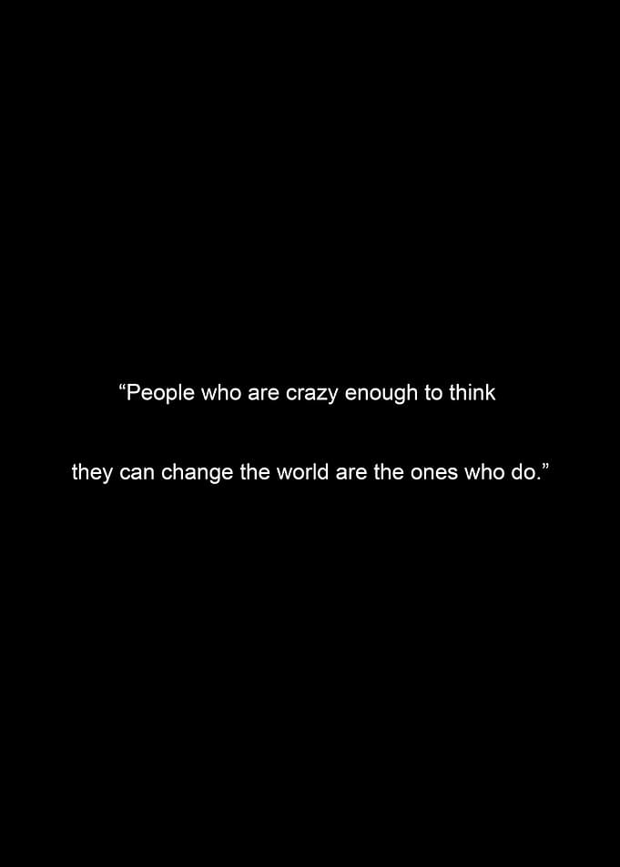 Inspirational Quote on Black Background