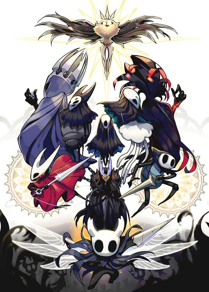 Hollow Knight characters illustration