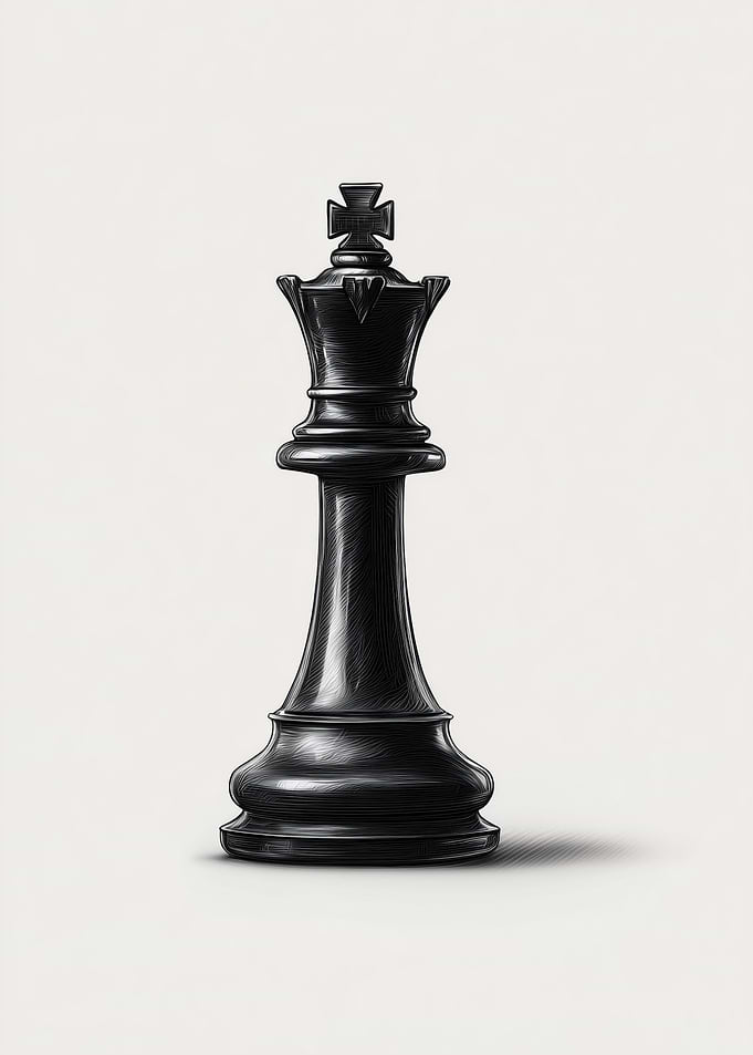 Chess King Piece Illustration