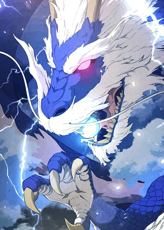 Blue and White Dragon