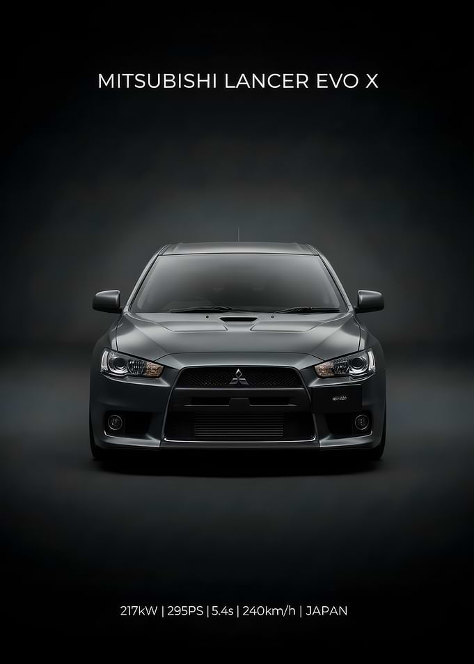 Mitsubishi Lancer EVO X Front View