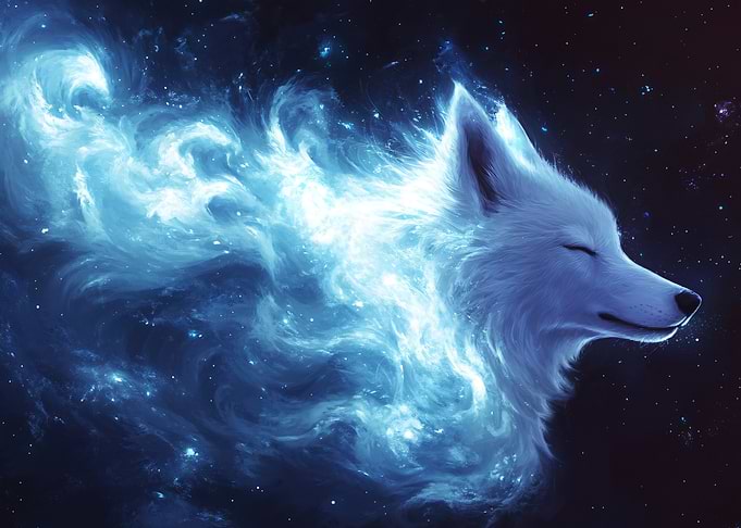 Celestial Wolf Digital Art