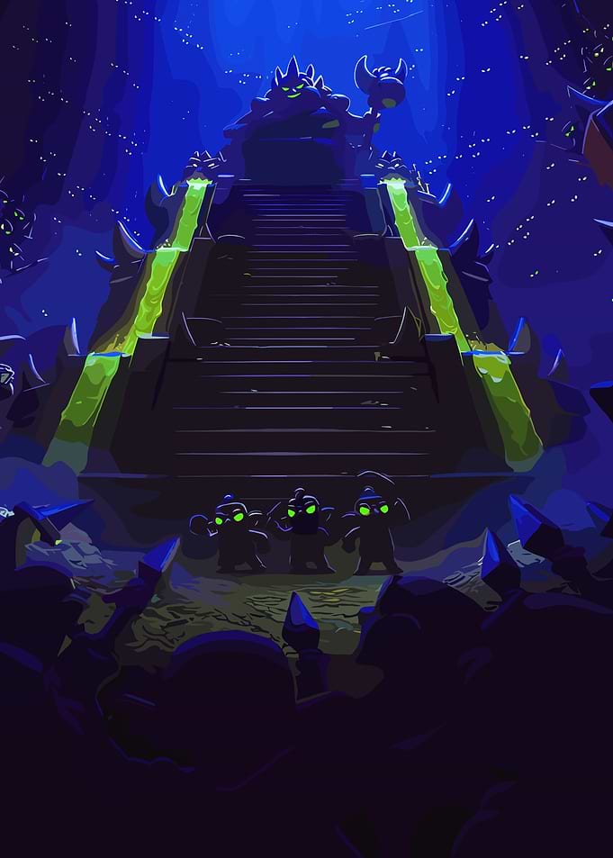 Dark Fantasy Throne Room Scene