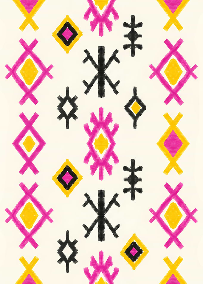 Zayyan Tribe Berber Diamond Geometric Pattern