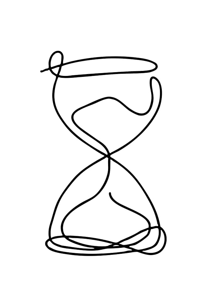 Hourglass One Line Art