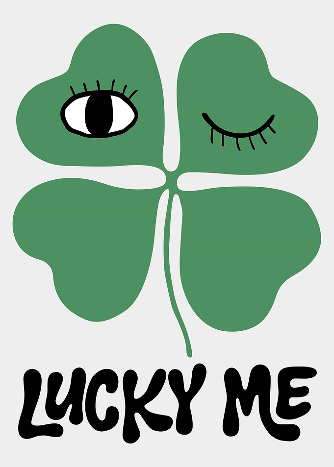 Retro Maximal Poster – Winking Clover “Lucky Me” Design
