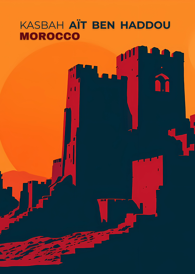 Kasbah Ait Ben Haddou Morocco Illustration