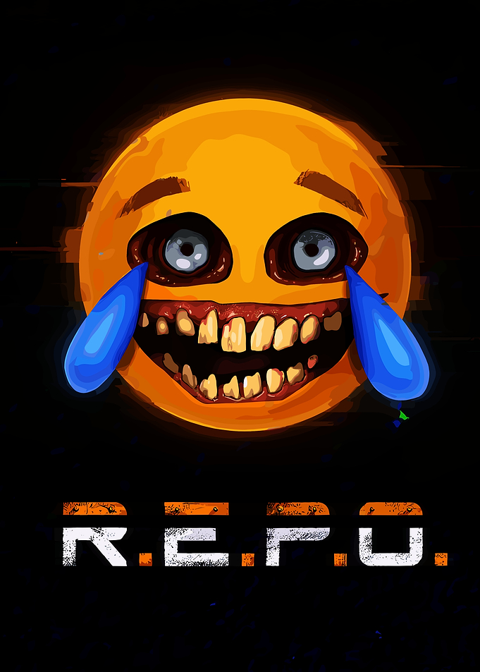 Creepy Emoji with REPO Text