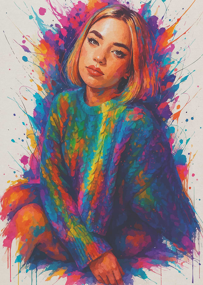 Colorful Portrait of a Woman