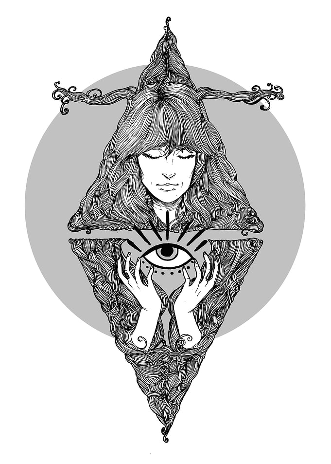Mystic Woman with All-Seeing Eye