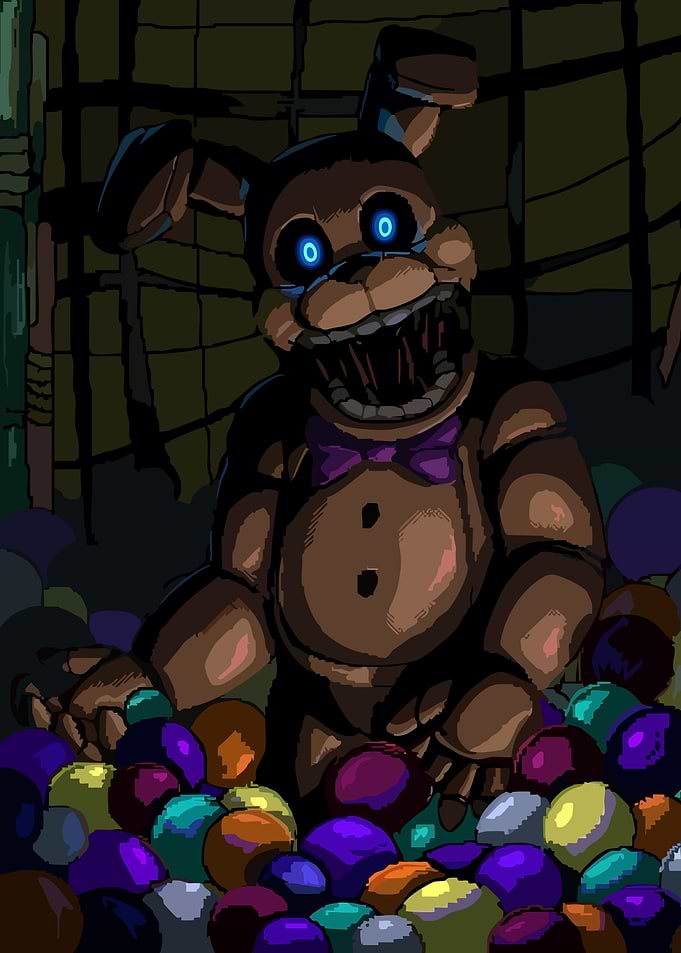 Creepy Bunny Animatronic in Ball Pit