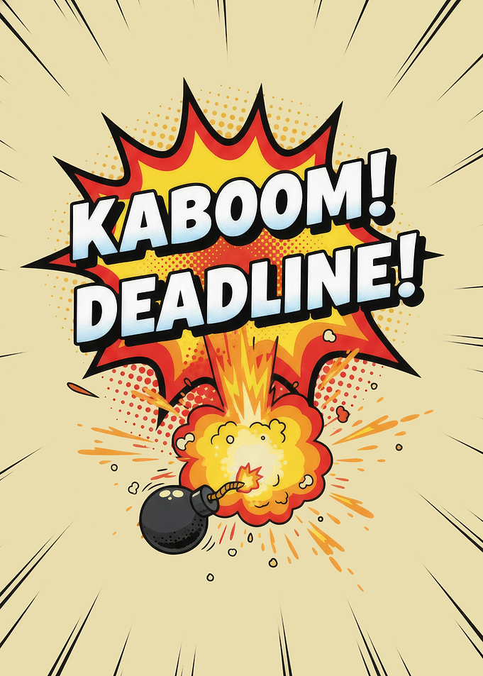 Kaboom Deadline Comic Explosion