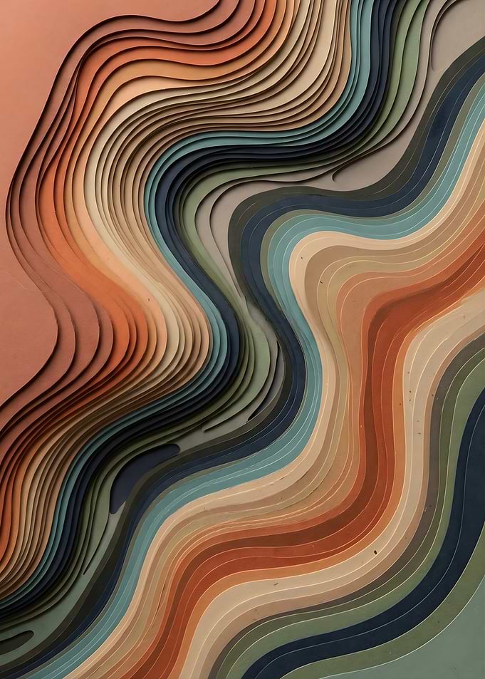 Topography Abstract Paper Art