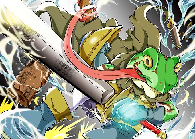 Frog Warrior with Sword and Magic