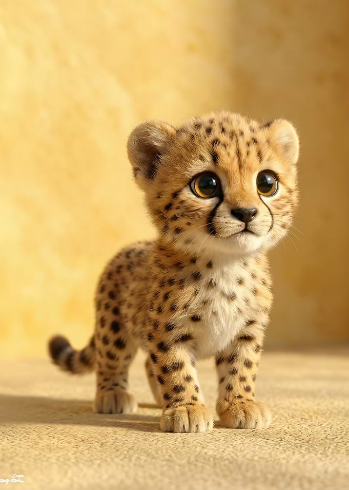 Adorable Cheetah Cub Portrait