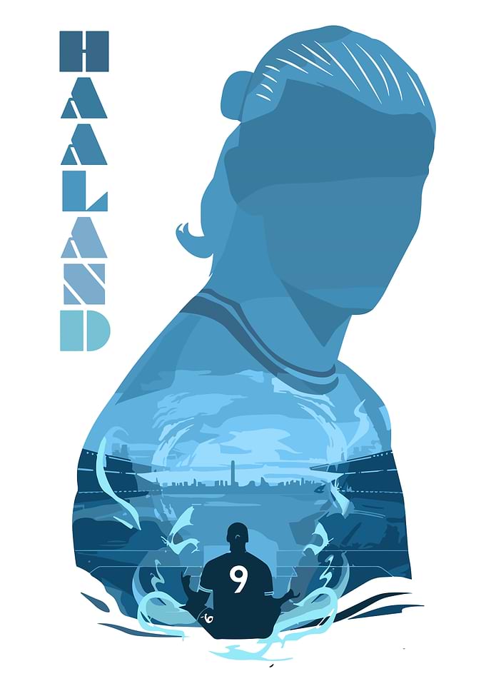 Erling Haaland Football Art