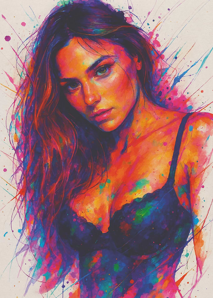Colorful Portrait of a Woman