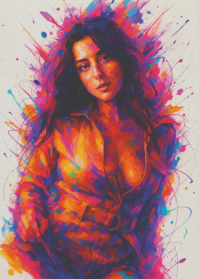 Colorful Portrait of a Woman