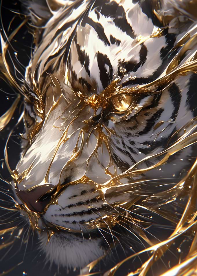 Golden Tiger Portrait