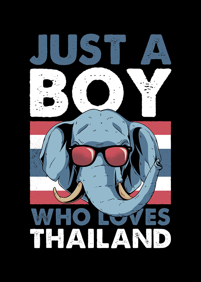 Boy Who Loves Thailand Elephant Design