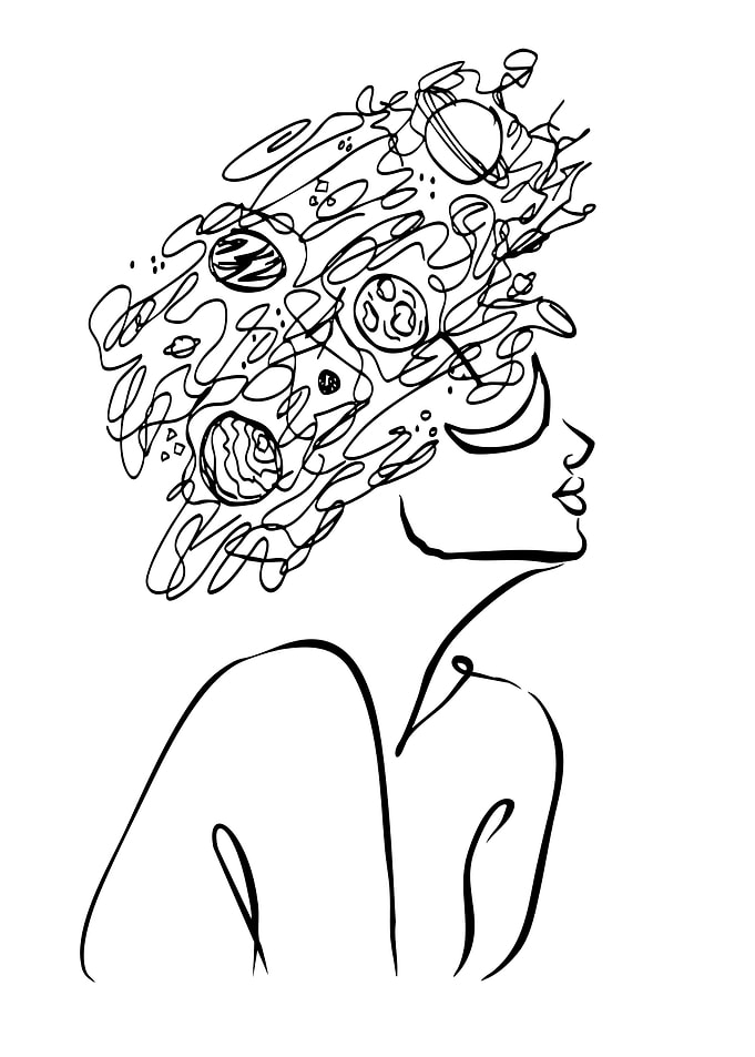 Planetary Mind Line Art