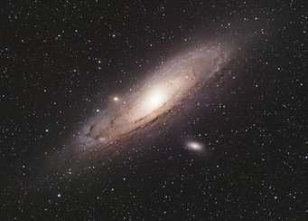 Andromeda Galaxy in Starry Night Sky