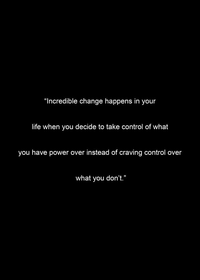 Inspirational Quote on Black Background