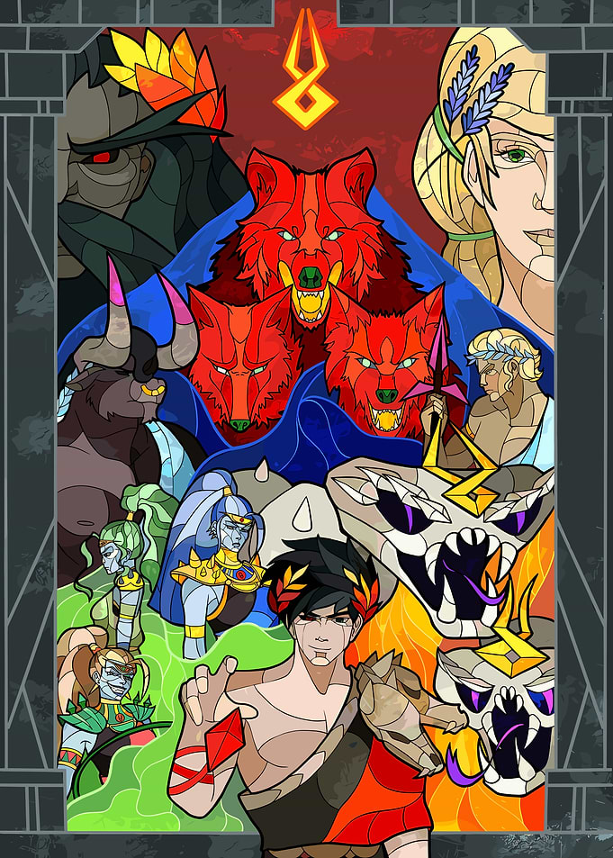 Hades Game Stained Glass Art